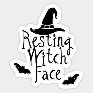 Resting Witch Face - Black Text Sticker